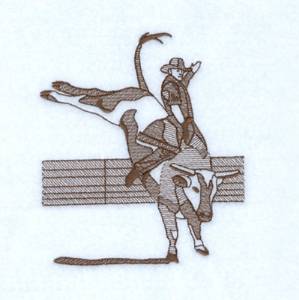 Picture of Rodeo Bull Rider Machine Embroidery Design