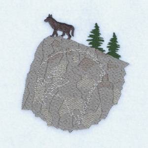 Picture of Wolf Eagle Mountain Machine Embroidery Design