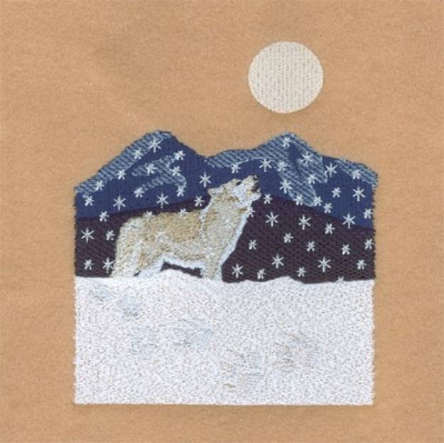 Picture of Wolf Prints In Snow Machine Embroidery Design
