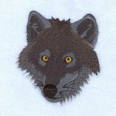 Black Wolf Machine Embroidery Design