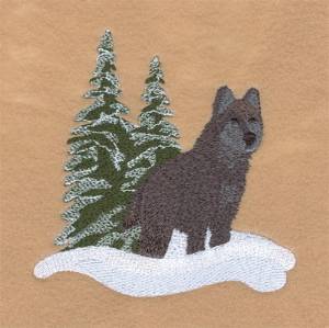 Picture of Winter Wolf Machine Embroidery Design