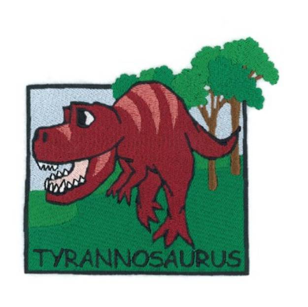 Picture of Tyrannosaurus Square Machine Embroidery Design