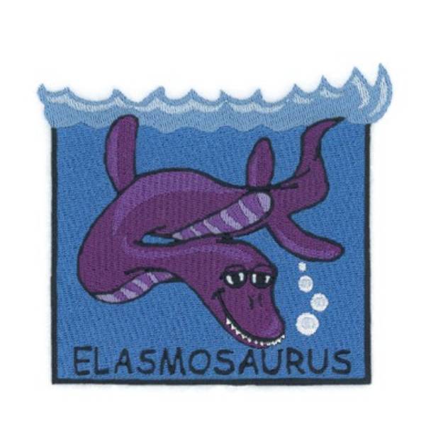 Picture of Elasmosaurus Square Machine Embroidery Design