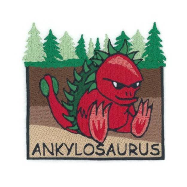 Picture of Ankylosaurus Square Machine Embroidery Design