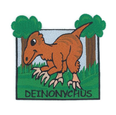 Deinonychus Square Machine Embroidery Design