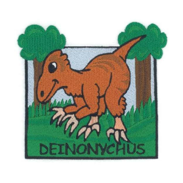 Picture of Deinonychus Square Machine Embroidery Design