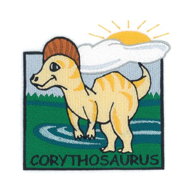 Corythosaurus Square Machine Embroidery Design