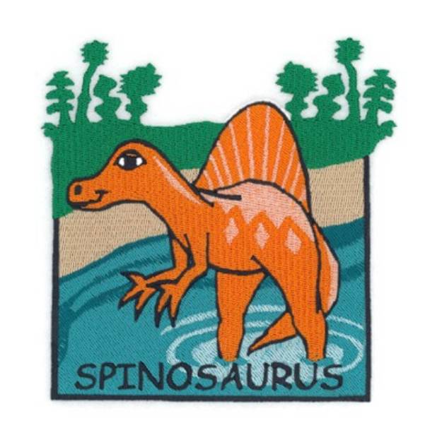Picture of Spinosaurus Square Machine Embroidery Design