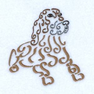 Picture of Swirly Bloodhound Machine Embroidery Design