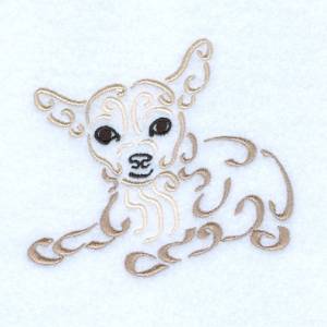 Picture of Swirly Chihuahua Machine Embroidery Design
