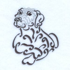 Picture of Swirly Labrador Retriever Machine Embroidery Design
