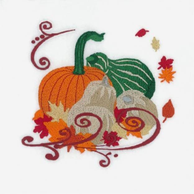 Picture of Thanksgiving Gourds Machine Embroidery Design