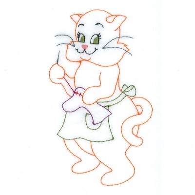 Cat Sewing Machine Embroidery Design