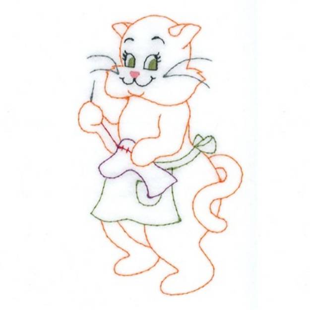 Picture of Cat Sewing Machine Embroidery Design