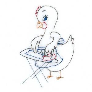 Picture of Chicken Ironing Machine Embroidery Design