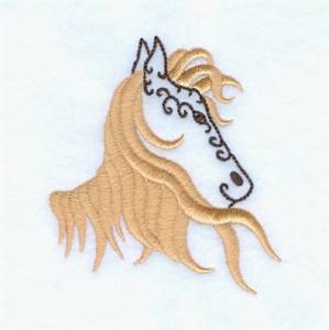 Picture of Swirly Horse Head 2 Machine Embroidery Design