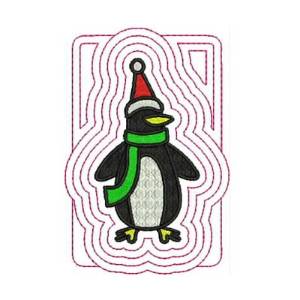 Picture of Penguin Outlined Machine Embroidery Design