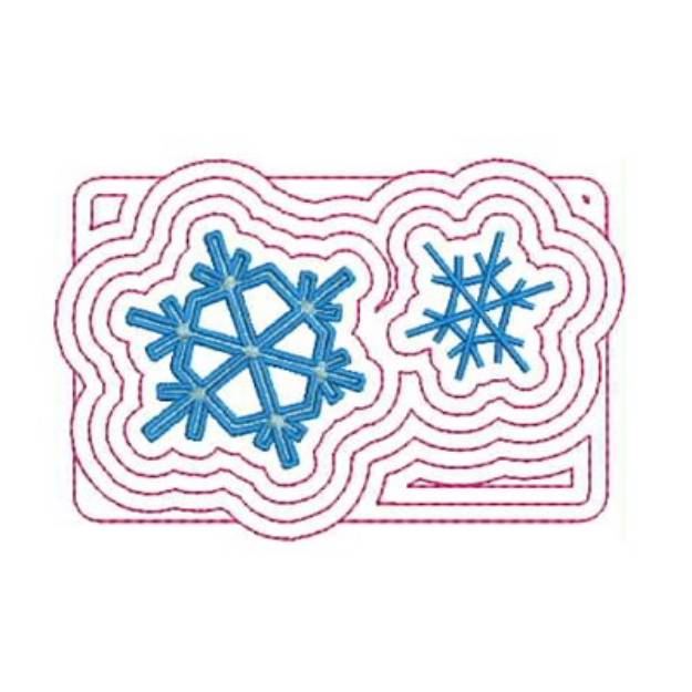 Picture of Snowflake Outlined Machine Embroidery Design