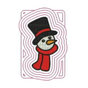 Picture of Snowman Outlined Machine Embroidery Design