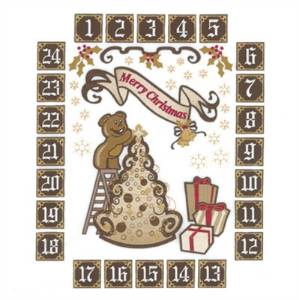 Picture of Christmas Advent Calendar Machine Embroidery Design