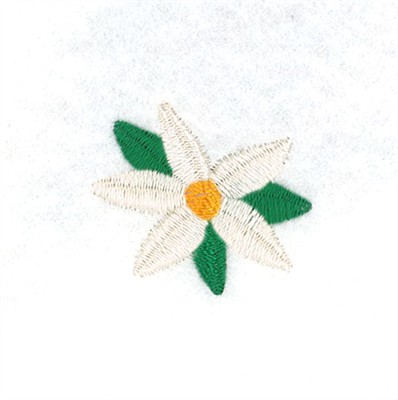 Table Runner White Poinsettia Machine Embroidery Design