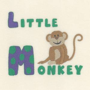 Picture of Little Monkey Decor Machine Embroidery Design