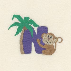 Picture of Monkey N Machine Embroidery Design