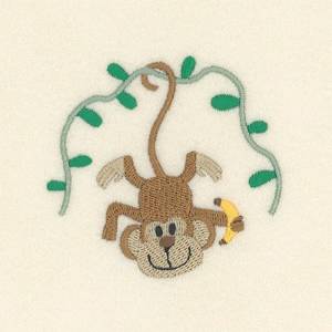Picture of Monkey & Vine Machine Embroidery Design