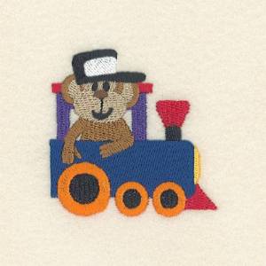 Picture of Monkey & Train Machine Embroidery Design