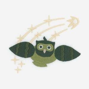 Picture of Falling Star & Owl Machine Embroidery Design