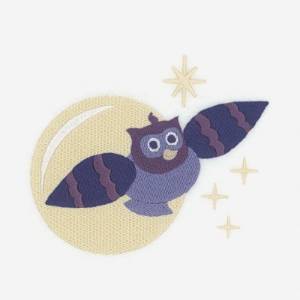 Picture of Full Moon & Owl Machine Embroidery Design