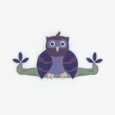 Owl On Branch Machine Embroidery Design