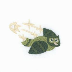 Picture of Small Shooting Star & Owl Machine Embroidery Design