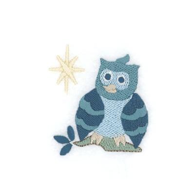 Small Sitting Owl Machine Embroidery Design