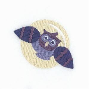 Picture of Small Owl & Full Moon Machine Embroidery Design
