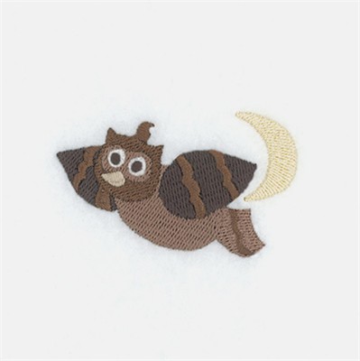 Small Owl & Crescent Moon Machine Embroidery Design
