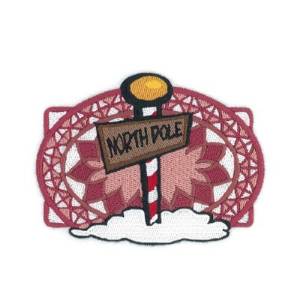 Picture of Stained Glass North Pole Machine Embroidery Design