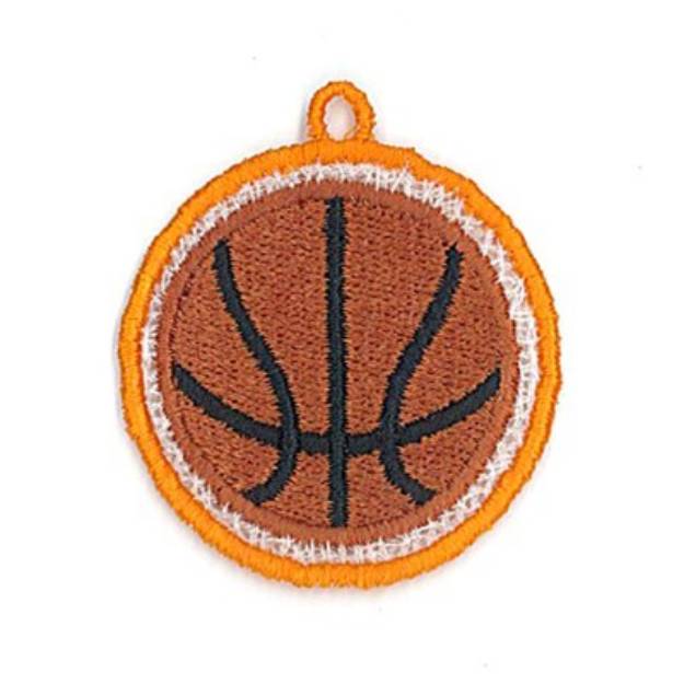 Picture of Basketball Charm Machine Embroidery Design