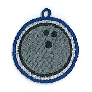 Picture of Bowling Ball Charm Machine Embroidery Design