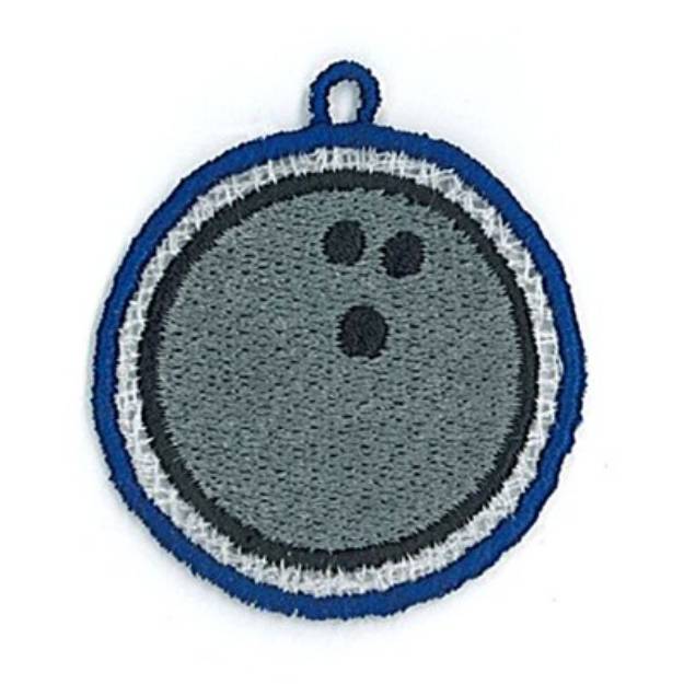 Picture of Bowling Ball Charm Machine Embroidery Design