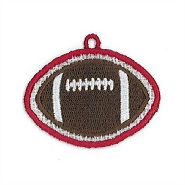 Picture of Football Charm Machine Embroidery Design