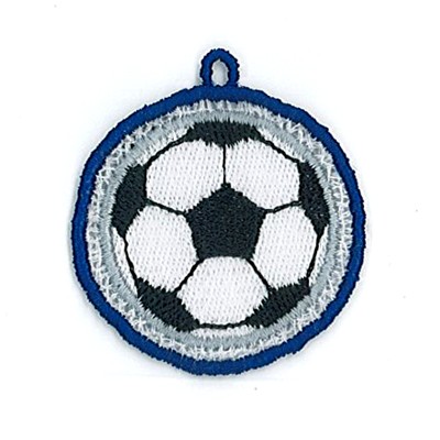 Soccer Ball Charm Machine Embroidery Design