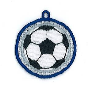 Picture of Soccer Ball Charm Machine Embroidery Design