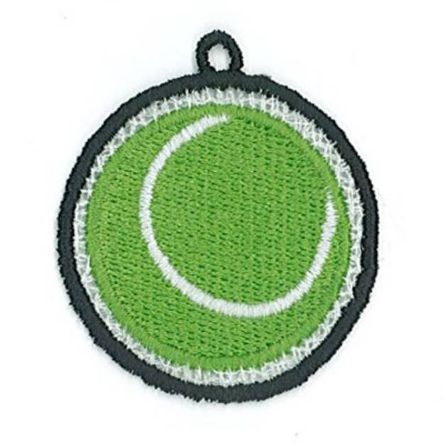 Picture of Tennis Ball Charm Machine Embroidery Design