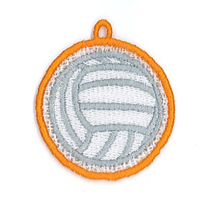 Volleyball Charm Machine Embroidery Design