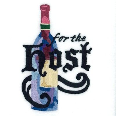For The Host Wine Tote Machine Embroidery Design