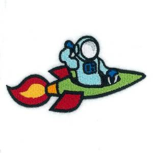 Picture of Rocket Flyer Machine Embroidery Design