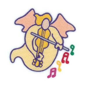 Picture of Violin Angel Machine Embroidery Design