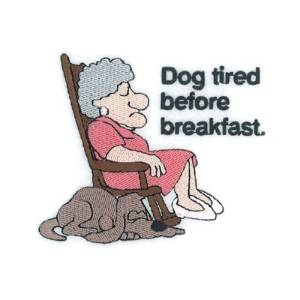 Picture of Dog Tired Machine Embroidery Design