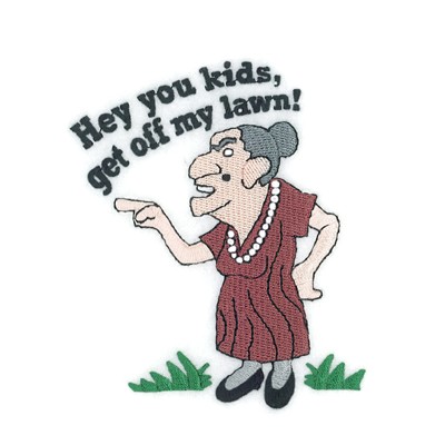 Get Off My Lawn Machine Embroidery Design
